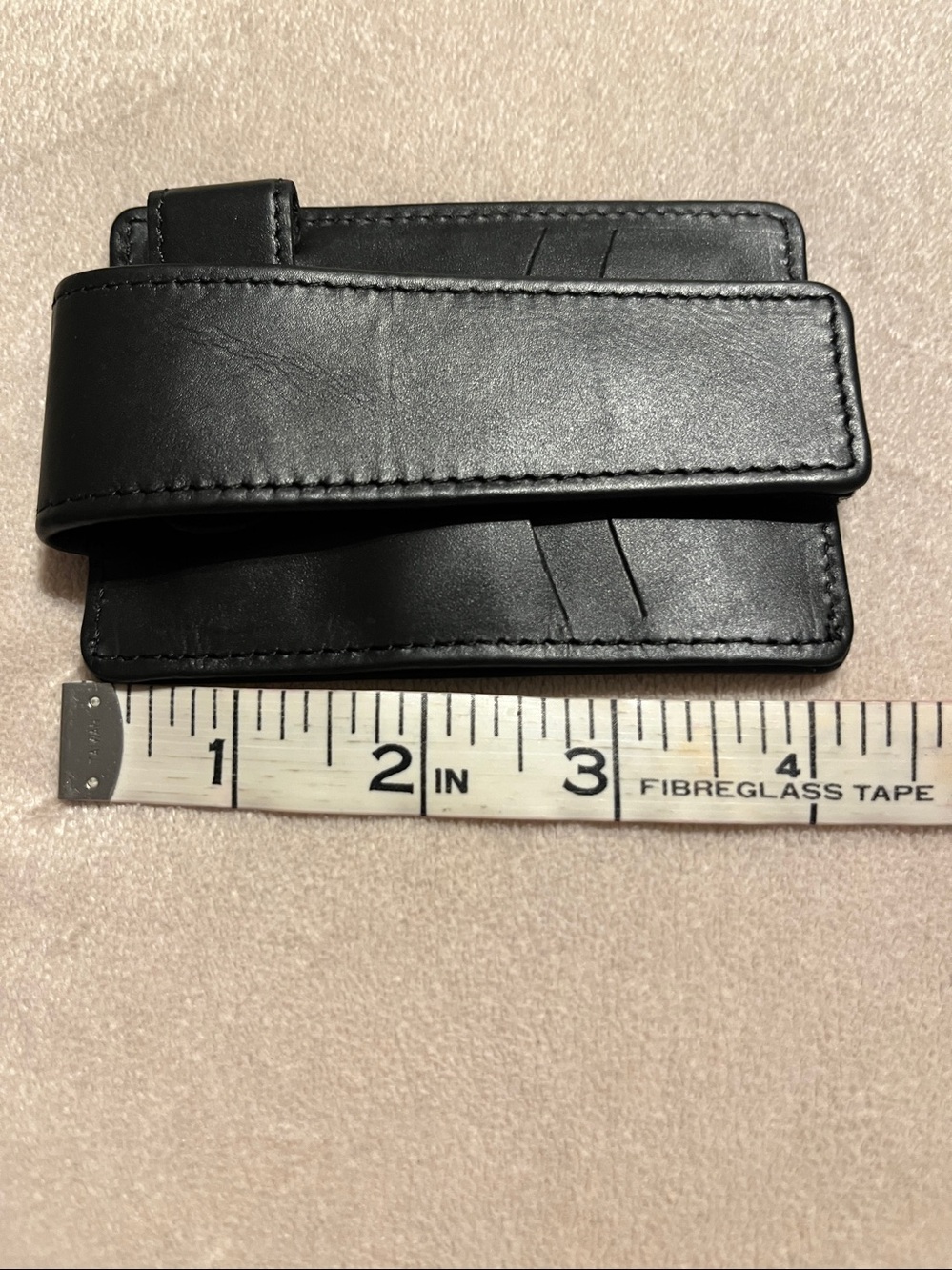 NWT DEEPPOCKET Black Leather Money-Clip Wallet - Picture 10 of 12